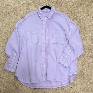 Aerie Lavender Button Down Shirt XS